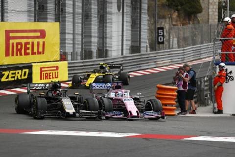 Motorsports: FIA Formula One World Championship, WM, Weltmeisterschaft 2019, Grand Prix of Monaco, 20 Kevin Magnussen (DEN, Rich Energy Haas F1 Team), 11 Sergio Perez (MEX, Racing Point F1 Team), Monte Carlo Monaco