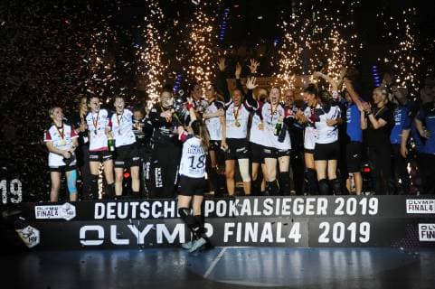 Cup winner is the Thuringian HC DHB, Handbal, Women, DHB Cup, Olympic Final 4, Final, 26 05 2019, Photo TBaur Eibner Thueringer HC vs SG BBM Bietigheim Stuttgart Copyright: xEIBNER TobiasxBaurx EP_TBR