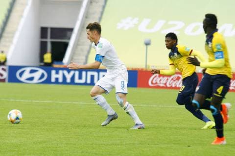 BYDGOSZCZ 26.05.2019 MECZ GRUPA B MISTRZOSTWA SWIATA DO LAT 20 U20 W PILCE NOZNEJ 2019: EKWADOR - WLOCHY --- 2019 FIFA U-20 WORLD CUP GROUP B MATCH: ECUADOR - ITALY ANDREA PINAMONTI FOT. MATEUSZ BOSIACKI 400MM.PL NEWSPIX.PL --- Newspix.pl  190526BOS019