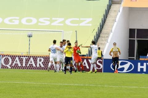 BYDGOSZCZ 26.05.2019 MECZ GRUPA B MISTRZOSTWA SWIATA DO LAT 20 U20 W PILCE NOZNEJ 2019: EKWADOR - WLOCHY --- 2019 FIFA U-20 WORLD CUP GROUP B MATCH: ECUADOR - ITALY ALESSANDRO PLIZZARI , BRONI RZUT KARNY SAVED PENALTY FOT. MATEUSZ BOSIACKI 400MM.PL NEWSPIX.PL --- Newspix.pl  190526BOS022
