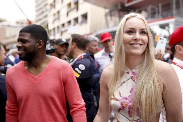 Motorsports: FIA Formula One World Championship, WM, Weltmeisterschaft 2019, Grand Prix of Monaco, Pernell Karl P.K. Subban and Lindsey Vonn Monte Carlo Monaco