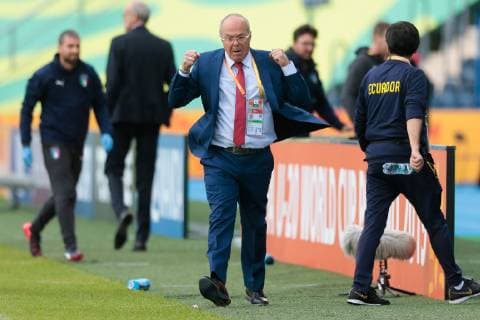 26.05.2019 Bydgoszcz Pilka nozna Mistrzostwa Swiata U20, faza grupowa, Ekwador U20 - Wlochy U20 N z Jorge Celico Foto Adam Starszynski PressFocus 26.05.2019 Bydgoszcz Football FIFA World Cup, WM, Weltmeisterschaft, Fussball under 20, group stage, Ecuador U20 - Italy U20 Jorge Celico Credit Adam Starszynski PressFocus NEWSPIX.PL --- Newspix.pl  20190526PF_AS086