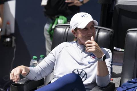 NY: Women USA vs Mexico friendly game Head coach of USA Jill Ellis attends friendly game against Mexico as preparation for Womens World Cup on Red Bull Arena USA won 3 - 0 Harrison New Jersey United States Red Bull Arena  LevxRadin PacificxPress