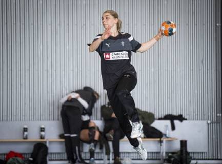 Trine OEstergaard at the national team training before World Cup matches against Switzerland in Hafnia Hallen, Tuesday 28 May 2019, Copenhagen Denmark,  Copyright: Scanpix LiselottexSabroex cop103 spdk20190528-124511-L