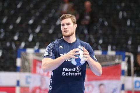 SG Flensburg Handewitt vs Fuechse Berlin, Handball, 1 Bundesliga, 29 05 19 Warming up Johannes Golla SG Flensburg Handewitt, 04 xmmkx