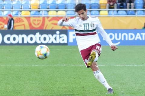 Gdynia, 29.05.2019 Pilka nozna FIFA Mistrzostwa Swiata U20 Polska 2019 Mecz Ekwador - Meksyk -- Football FIFA U-20 World Cup Poland 2019 Match Ecuador - Mexico NZ Diego LAINEZ Fot. Grzegorz Jedrzejewski 058sport.pl NEWSPIX.PL --- Newspix.pl  ekwador-meksyki_20190529_0015_JE