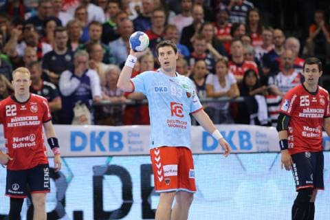 SG Flensburg Handewitt vs Fuechse Berlin, Handball, 1 Bundesliga, 29 05 19 Mijajlo Marsenic Fuechse Berlin, 93 in attack xmmkx