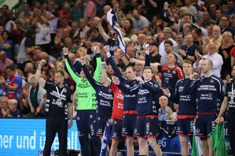 SG Flensburg Handewitt vs Fuechse Berlin, Handball, 1 Bundesliga, 29 05 19 Jubel Torjubel bei Flensburg xmmkx