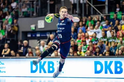 Martin Marcec 73 SG BBM Bietigheim during the season 2018 2019 in the 1 Handball Bundesliga Men between SC Magdeburg and SG BBM Bietigheim in the GETEC Arena on 29 May 2019 in Magdeburg, Sachsen Anhalt, Germany