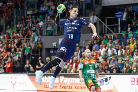 29 05 2019, xtgx, Handball DKB Bundesliga, SC Magdeburg SG Bietigheim emspor, v l Martin Marcec Bietigheim scores goal, goal scorer, scored goal, scores the goal GETEC Arena