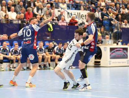 Miha Zarabec THW Kiel 24 is stopped by Dominik Ebner TBV Lemgo Lippe 9 right, TBV Lemgo Lippe vs. THW Kiel, Handball, 1 Bundesliga, 29 05 2019, TBV Lemgo Lippe vs. THW Kiel, Handball, 1 Bundesliga, 29 05 2019 Lemgo Copyright: xEibner-Pressefotox xJanxStrohdiex EP_JSK