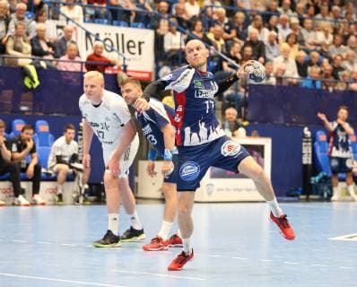 Tim Hornke TBV Lemgo Lippe 17 performs a seven meter, TBV Lemgo Lippe vs THW Kiel, Handball, 1 Bundesliga, 29 05 2019, TBV Lemgo Lippe vs THW Kiel, Handball, 1 Bundesliga, 29 05 2019 Lemgo Copyright: xEibner-Pressefotox xJanxStrohdiex EP_JSK