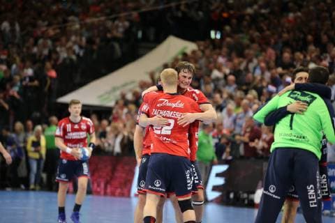 SG Flensburg Handewitt vs Fuechse Berlin, Handball, 1 Bundesliga, 29 05 19 Jubel after victory of SG Flensburg Handewitt xmmkx