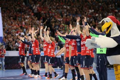 SG Flensburg Handewitt vs Fuechse Berlin, Handball, 1 Bundesliga, 29 05 19 Jubel after victory of SG Flensburg Handewitt xmmkx