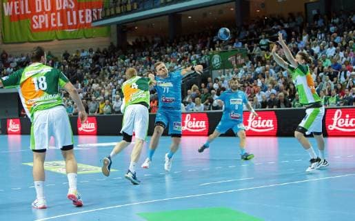 29 05 2019, xovx, Handball HBL, HSG Wetzlar TVB Stuttgart emspor, v l Nils Torbruegge HSG Wetzlar , Stefan Kneer HSG Wetzlar , David Schmidt TBV Stuttgart , Michael Schweikardt TBV Stuttgart , Olle Forsell Schefvert HSG Wetzlar , Aktion DFL DFB REGULATIONS PROHIBIT ANY USE OF PHOTOGRAPHS as IMAGE SEQUENCES and or QUASI VIDEO Wetzlar