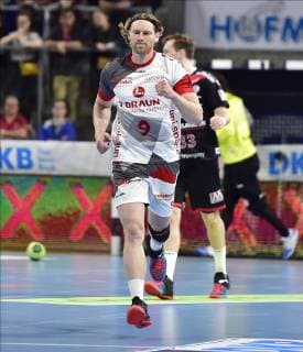 29 05 2019 Handball 1 Bundesliga DKB HBL Season 2018 2019 33 Matchday HC Erlangen Nuremberg Metropolitan Region HCE MT Melsungen OGo Tobias Reichmann 9, MT Melsungen clenching fist Fists