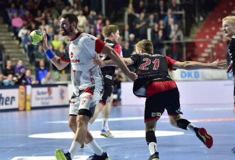 29 05 2019 Handball 1 Bundesliga DKB HBL Season 2018 2019 33 Matchday HC Erlangen Metropolitan Region Nuremberg HCE MT Melsungen OGo Felix Danner 17, MT Melsungen Christopher Bissel 21, HC Erlangen HCE