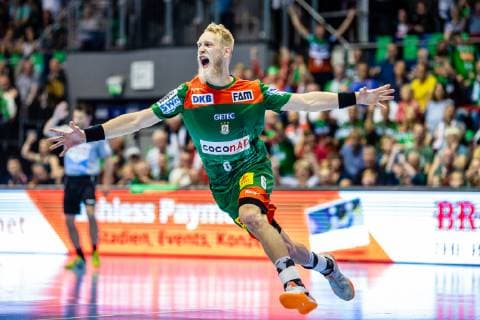 Matthias Musche 6 SC Magdeburg during the season 2018 2019 in the 1 Handball Bundesliga Men between SC Magdeburg and SG BBM Bietigheim in the GETEC Arena on 29 May 2019 in Magdeburg, Sachsen Anhalt, Germany