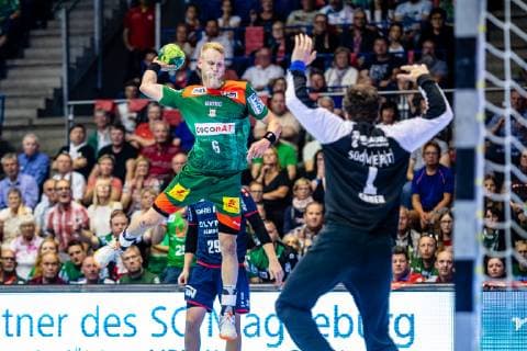 Matthias Musche 6 SC Magdeburg during the season 2018 2019 in the 1 Handball Bundesliga Men between SC Magdeburg and SG BBM Bietigheim in the GETEC Arena on 29 May 2019 in Magdeburg, Sachsen Anhalt, Germany