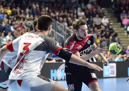 29 05 2019 Handball 1 Bundesliga DKB HBL Season 2018 2019 33 Matchday HC Erlangen Metropolregion Nürnberg HCE MT Melsungen OGo Marino Maric 3, MT Melsungen Dominik Mappes 22, HC Erlangen HCE
