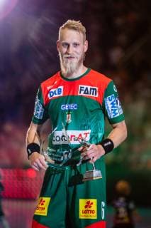 Matthias Musche 6 SC Magdeburg scorer of the season 2018 2019 during the season 2018 2019 in the 1 Handball Bundesliga Men between SC Magdeburg and SG BBM Bietigheim in the GETEC Arena on 29 May 2019 in Magdeburg, Sachsen Anhalt, Germany