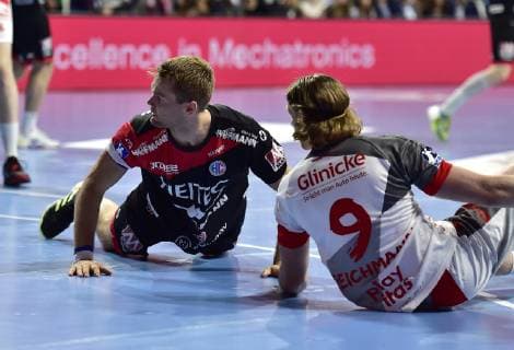 29 05 2019 Handball 1 Bundesliga DKB HBL Season 2018 2019 33 Matchday HC Erlangen Metropolitan Region Nuremberg HCE MT Melsungen OGo Petter Overby 9, HC Erlangen HCE Tobias Reichmann 9, MT Melsungen