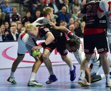 29 05 2019 Handball 1 Bundesliga DKB HBL Season 2018 2019 33 Matchday HC Erlangen Metropolitan Region Nuremberg HCE MT Melsungen OGo Andreas Schröder 71, HC Erlangen Philipp Müller Mueller 18, MT Melsungen
