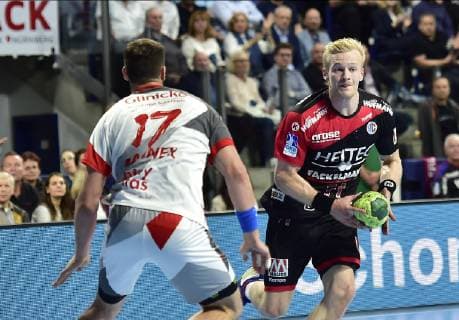 29 05 2019 Handball 1 Bundesliga DKB HBL Season 2018 2019 33 Matchday HC Erlangen Nuremberg Metropolitan Region HCE MT Melsungen OGo Felix Danner 17, MT Melsungen Andreas Schröder 71, HC Erlangen