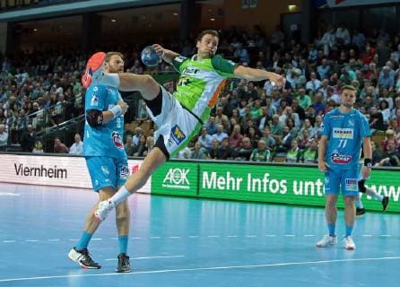 29 05 2019, xovx, Handball HBL, HSG Wetzlar TVB Stuttgart emspor, v l Michael Schweikardt TBV Stuttgart , Nils Torbruegge HSG Wetzlar , David Schmidt TBV Stuttgart , Aktion DFL DFB REGULATIONS PROHIBIT ANY USE OF PHOTOGRAPHS as IMAGE SEQUENCES and or QUASI VIDEO Wetzlar