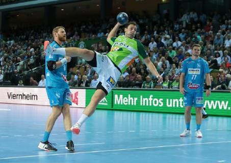 29 05 2019, xovx, Handball HBL, HSG Wetzlar TVB Stuttgart emspor, v l Michael Schweikardt TBV Stuttgart , Nils Torbruegge HSG Wetzlar , David Schmidt TBV Stuttgart , Aktion DFL DFB REGULATIONS PROHIBIT ANY USE OF PHOTOGRAPHS as IMAGE SEQUENCES and or QUASI VIDEO Wetzlar