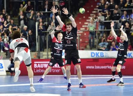 29 05 2019 Handball 1 Bundesliga DKB HBL Season 2018 2019 33 Matchday HC Erlangen Metropolitan Region Nuremberg HCE MT Melsungen OGo Timm Schneider 19, MT Melsungen Michael Haaß Haass 13, HC Erlangen HCE
