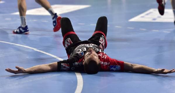 29 05 2019 Handball 1 Bundesliga DKB HBL Season 2018 2019 33 Matchday HC Erlangen Nuremberg Metropolitan Region HCE MT Melsungen OGo Florian von Gruchalla 36, HC Erlangen HCE is on the ground