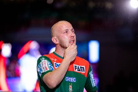 Farewell of Robert Weber 28 SC Magdeburg after 10 years during the season 2018 2019 in the 1 Handball Bundesliga Men between SC Magdeburg and SG BBM Bietigheim in the GETEC Arena on 29 May 2019 in Magdeburg, Sachsen Anhalt, Germany