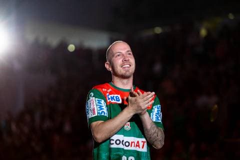 Farewell of Robert Weber 28 SC Magdeburg after 10 years during the season 2018 2019 in the 1 Handball Bundesliga Men between SC Magdeburg and SG BBM Bietigheim in the GETEC Arena on 29 May 2019 in Magdeburg, Sachsen Anhalt, Germany