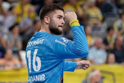Can Adanir Goalkeeper, RNL, 16 , ballt die Faust, jubelt über ein Tor, Jubel, Torjubel, Torerfolg, celebrate the goal, goal, celebration, Jubel über das Tor, optimistisch, game scene, highlight, single picture, action, action, 29 05 2019, Mannheim, handball, DKB Bundesliga, Rhein Neckar Löwen TSG Ludwigshafen Friesenheim The owls xozx