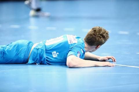 Sascha Pfattheicher Stuttgart lies disappointed on the pitch HSG Wetzlar vs. TVB Stuttgart, Handball, 1 League, 29 05 2019 HSG Wetzlar vs. TVB Stuttgart, Handball, 1 League, 29 05 2019 Wetzlar Copyright: xWeissx Eibner-Pressefotox EP_rws