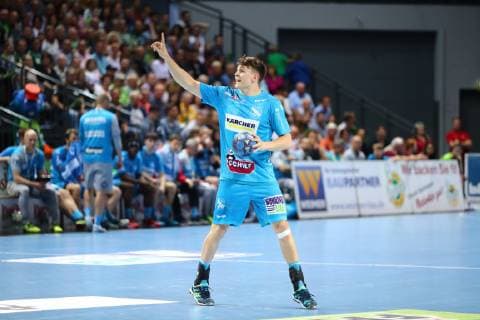 Max Haefner Stuttgart shows a move on HSG Wetzlar vs TVB Stuttgart, Handball, 1 League, 29 05 2019 HSG Wetzlar vs TVB Stuttgart, Handball, 1 League, 29 05 2019 Wetzlar Copyright: xWeissx Eibner-Pressefotox EP_rws