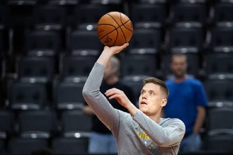 190529 Jonas Jerebko of Golden State Warriors practices during media day ahead of the 2019 NBA Finals on May 29, 2019 in Toronto Photo Joel Marklund BILDBYRAN kod JM 87963,  Copyright: JOELxMARKLUND BB190529JM009
