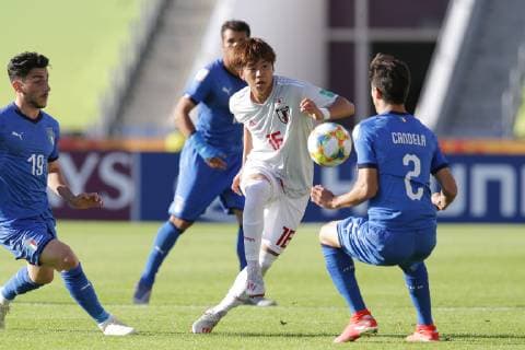 Japan s Kota Yamada during the FIFA U-20 World Cup Poland 2019 Group B match between Italy 0-0 Japan at Zdzislaw Krzyszkowiak Stadium in Bydgoszcz, Poland, May 29, 2019. Noxthirdxpartyxsales  (104576777)