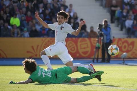 Japan s Koki Saito during the FIFA U-20 World Cup Poland 2019 Group B match between Italy 0-0 Japan at Zdzislaw Krzyszkowiak Stadium in Bydgoszcz, Poland, May 29, 2019. Noxthirdxpartyxsales  (104576787)