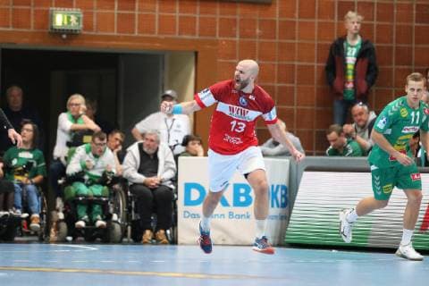 Kristian Nippes Bergischer HC 13 celebrates goal success, TSV GWD Minden vs. Bergischer HC, Handball, 1 Bundesliga, 29 05 2019, TSV GWD Minden vs. Bergischer HC, Handball, 1 Bundesliga, 29 05 2019 Minden Copyright: xEibner-Pressefotox xJanxStrohdiekx EP_JSK