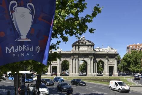 General Views and Fans with the UEFA Champions League trophy in Madrid , Thursday, May 30, 2019 Cordon Press  xJOAQUINxCORCHEROxARCOSx xx