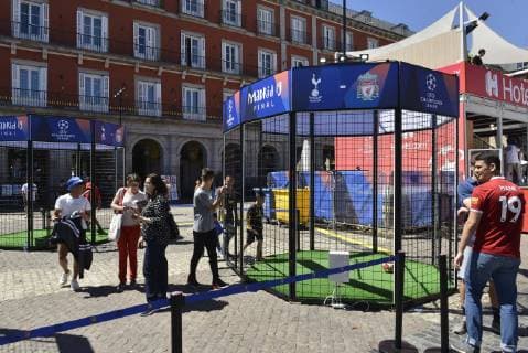 General Views and Fans with the UEFA Champions League trophy in Madrid , Thursday, May 30, 2019 Cordon Press  xJOAQUINxCORCHEROxARCOSx xx