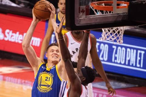 190530 Warriors Jonas Jerebko during game 1 of the 2019 NBA Finals between Toronto Raptors and Golden State Warriors on May 30, 2019 in Toronto Photo Joel Marklund BILDBYRAN kod JM 87964,  Copyright: JOELxMARKLUND BB190530JM008