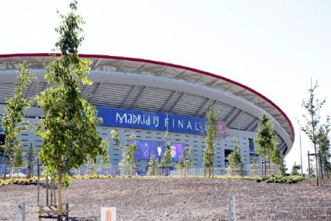 SOCCER - CL, Tottenham vs Liverpool MADRID,SPAIN,31.MAY.19 - SOCCER - UEFA Champions League, final, Tottenham Hotspur vs Liverpool FC, preview. Image shows an overview of the Wanda Metropolitano stadium. GEPAxpictures xDavidxRodriguez