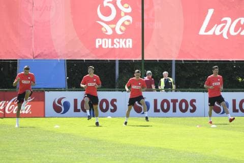 WARSZAWA 31.05.2019 TRENING REPREZENTACJI POLSKI --- POLISH FOOTBALL national team, Nationalteam TRAINING SESSION IN WARSAW JAN BEDNAREK, DAWID KOWNACKI, DAMIAN KEDZIOR, ROBERT LEWANDOWSKI FOT. MACIEJ BIALY FOTOPYK NEWSPIX.PL --- Newspix.pl  190531BIA026