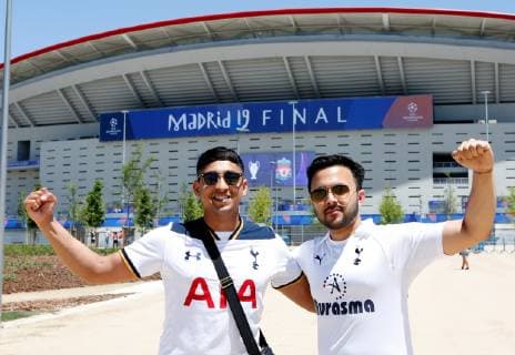 SOCCER - CL, Tottenham vs Liverpool MADRID,SPAIN,31.MAY.19 - SOCCER - UEFA Champions League, final, Tottenham Hotspur vs Liverpool FC, preview. Image shows Tottenham fans at the Wanda Metropolitano stadium. GEPAxpictures xDavidxRodriguez