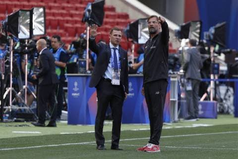 JURGEN KLOPP DURING TRAINING AT THE WANDA METROPOLITANO STADIUM BEFORE COMPETING IN THE UEFA CHAMPIONS LEAGUE FINAL, IN MADRID MAY31, 2019 Cordon Press  xJOAQUINxCORCHEROxARCOSx xx