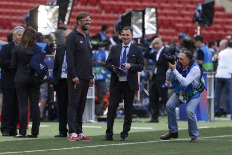 JURGEN KLOPP DURING TRAINING AT THE WANDA METROPOLITANO STADIUM BEFORE COMPETING IN THE UEFA CHAMPIONS LEAGUE FINAL, IN MADRID MAY31, 2019 Cordon Press  xJOAQUINxCORCHEROxARCOSx xx