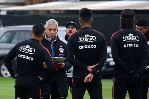 Fußball, Copa America, Nationalteam Chile Training Santiago, 31 de mayo de 2019 Futbol, entrenamiento seleccion chilena Los jugadores de la seleccion chilena son fotografiados durante el entrenamiento en Juan Pinto Duran, Santiago, Chile. 31 05 2019 Javier Salvo Photosport Football, Chile team training Chile team players are pictured during training at the Juan Pinto Duran, Santiago, Chile 31 05 2019 Javier Salvo Photosport Entrenamiento Seleccion Chilena 31 05 19 